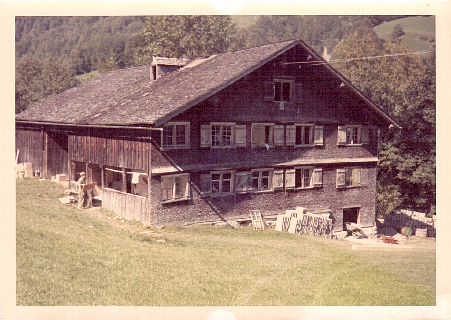 Überlinger Hütte in Au vor Umbau in ursprünglichem Zustand